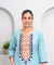 ZAIB-Powder Blue  Embroidered two piece Set