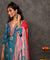 GEET - Celadon Blue Three Piece Suit Set  With Printed Dupatta