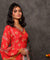 GEET- Scarlet Red Three Piece Suit Set With Printed Dupatta