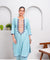 ZAIB-Powder Blue  Embroidered two piece Set