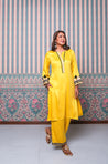 Jhoom-Sun Yellow Embroidered Two Piece Set