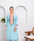 ZAIB-Powder Blue  Embroidered two piece Set
