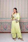 Jhoom-Sage Green Embroidered Two Piece Set