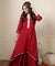 ROOH - Crimson Red Two Layered Gown