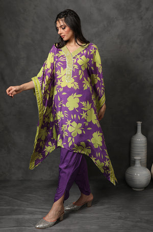 MASAKALI- Purple Two Piece Kaftan Set