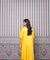 JHOOM-Yellow Solid Batwing Sleeves Two Piece Set