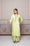 Jhoom-Sage Green Embroidered Two Piece Set