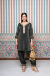 PASSORI -Black  Shimmer Pathani  Two Piece Set