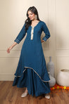 ROOH - Teal Two Layered Gown
