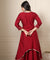 ROOH - Crimson Red Two Layered Gown