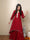 ROOH - Crimson Red Two Layered Gown