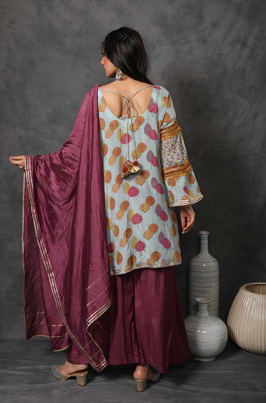 GEET-Arctic Blue Three Piece Suit Set