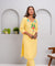 ZAIB- Yellow Multicolor Embroidered two piece Set
