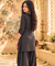 Festive Black Kurta with Cowl Pants Set