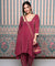 PASSORI-Maroon  Two Piece Set With Potli Bag