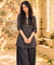 Festive Black Kurta with Cowl Pants Set