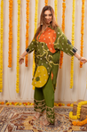 MEHER-Olive  Bandhani Ethnic  Kurta set