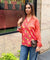 Desi Shirt- Orange Lotus Shirt