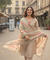 MALANG- Taupe Three Piece Suit Set With Printed Dupatta