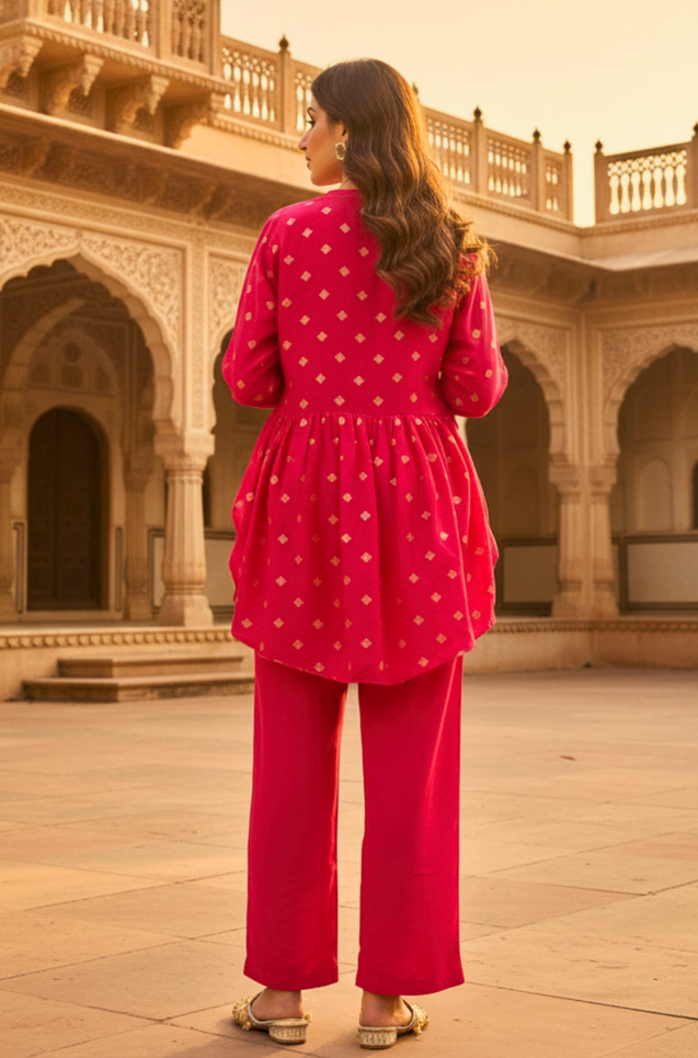 PHULJARI- Fuchsia Glow Co-ord set