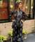 Rozana- Black Printed Drape Pants Co-ord Set (PRE-ORDER)