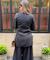 Festive Black Kurta with Cowl Pants Set