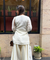 Festive White Kurta with Cowl Pants Set