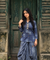 Rozana -Indigo Lotus Drape Skirt Set