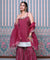 PASSORI-Maroon Embroidered Sharara Set