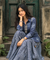 Rozana -Indigo Lotus Drape Skirt Set