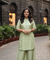 Elegant Mint Green  kurta Palazzo Two Piece Set