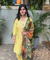 MALANG- Yellow Three Piece Suit Set With Printed Dupatta
