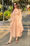 REZAAR- Beige Cowl Dress