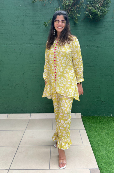 Limeade Floral Printed Co-ord Set