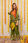 MEHER-Olive  Bandhani Ethnic  Kurta set