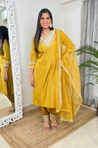 Noorani-Mustard Pearl Three Piece Suit  Set