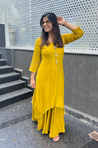 Dandelion Yellow Solid Two Layered Gown