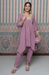 PASSORI- Purple  Two Piece Set With Potli Bag