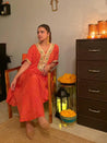 Raas- Rust Solid Batwing Sleeves Two Piece Set (oversized fit)