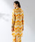 Honey Yellow chevron Printed Two Piece Set