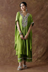 Raas-Green Solid Batwing Two Piece Set (oversized fit)