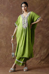 Raas-Green Solid Batwing Two Piece Set (oversized fit)