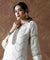 NOORANI-Cream Chevron Pattern  Kurta With Pathani Pants