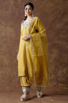 Noorani-Mustard Pearl Three Piece Suit  Set