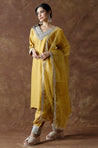 Noorani-Mustard Pearl Three Piece Suit  Set