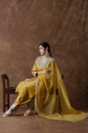 Noorani-Mustard Pearl Three Piece Suit  Set