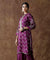 NOORANI-Wine Chevron Pattern  Kurta With Pathani Pant