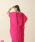 Raas-Pink Solid Batwing Two Piece Set (oversized fit)