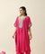 Raas-Pink Solid Batwing Two Piece Set (oversized fit)