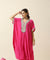 Raas-Pink Solid Batwing Two Piece Set (oversized fit)